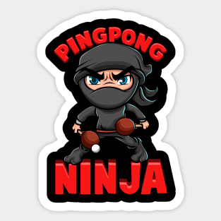 Awesome Ping Pong Ninja Table Tennis Pingpong Sticker